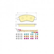 206 FREN BALATASI ÖN 4252-383976 1999-2008 MODEL BOSCH MARKA ORJİNAL
