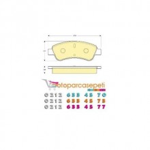 307 FREN BALATASI ÖN 4252-383976 2000-2008 MODEL BOSCH MARKA ORJİNAL