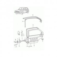 golf 1 kapı sacı arka sağ 1979-1984 arka sağ 2 kapılı  173833052aa