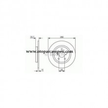 Toyota Avensis Arka Disk 2009